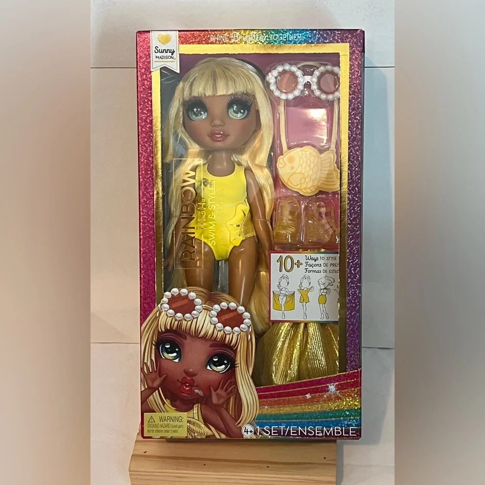 PICK 2/$20.00 Rainbow Swim & Style Doll - Yellow and Gold - Picture 1 of 2